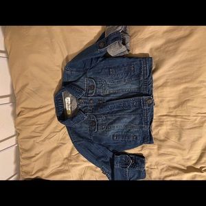 Miss Posh Denim short jacket with convertible sleeves and four pockets